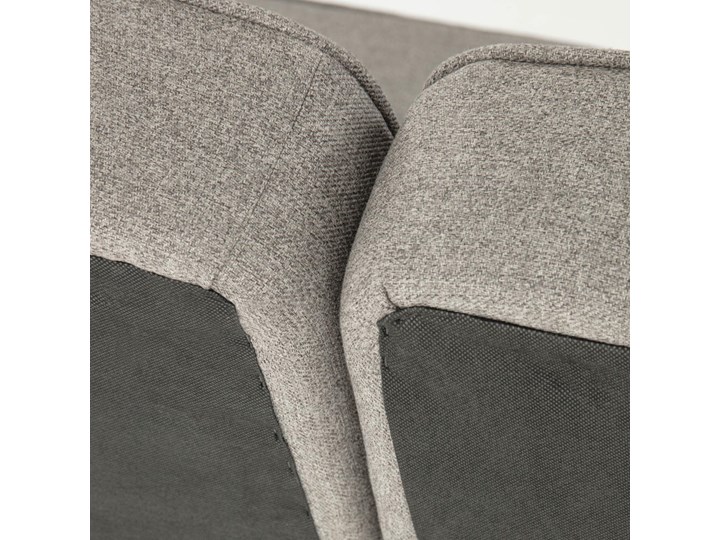 Rozkladana sofa i szezlong Nelki w kolorze szarym Stała konstrukcja Styl Minimalistyczny
