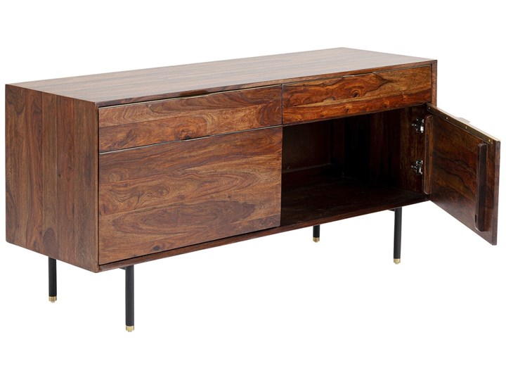 Komoda Ravello 140x68 cm sheesham brązowa Drewno Szerokość 140 cm Płyta MDF Wysokość 40 cm Kategoria Komody Pomieszczenie Salon