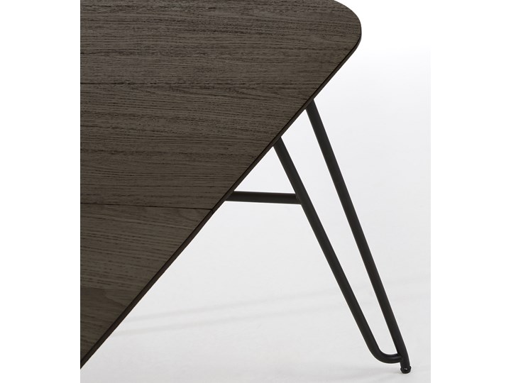 Stół rozkładany Milian 170 (320) x 100 cm brązowy Metal Drewno Kolor Czarny Rozkładanie Rozkładane