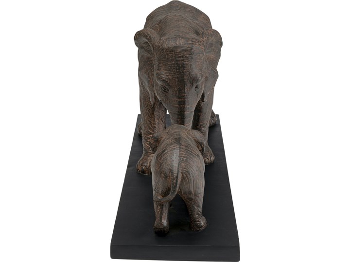 Figurka dekoracyjna Elephant Family 58x31 cm brązowa Kategoria Figury i rzeźby
