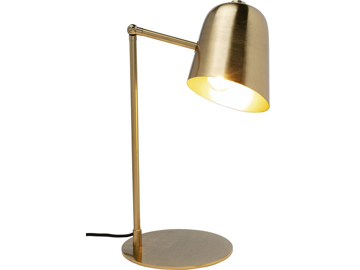 Lampa stołowa Theater 27x56 cm mosiężna Kolor Biały Mosiądz Stal Kategoria Lampy stołowe