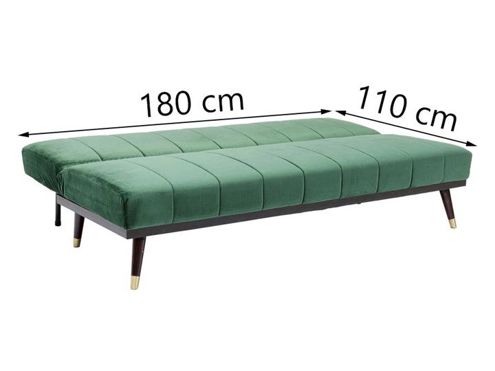 Sofa rozkładana Whisky 181 cm zielona Kategoria Sofy i kanapy Stała konstrukcja Kolor Zielony