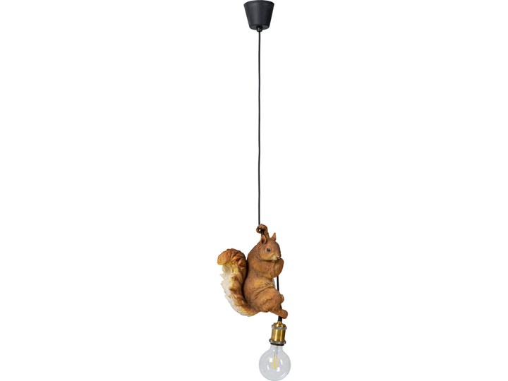 Lampa wisząca wiewiórka czerwona 20x14 cm Tworzywo sztuczne Lampa z kloszem Lampa inspirowana Kolor Brązowy Ilość źródeł światła 1 źródło