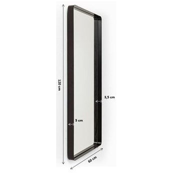 Lustro wiszące Shadow Soft 120x60 cm czarne