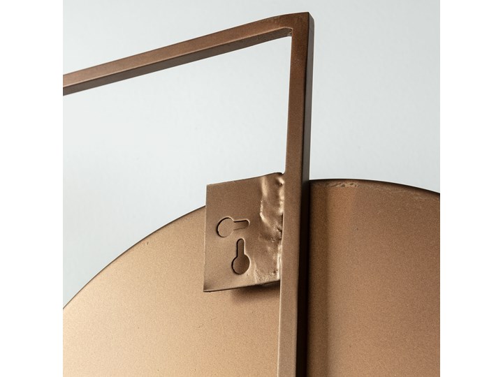 Lustro Platte 81x83 cm antyczne złoto Okrągłe Lustro z ramą Styl Industrialny Ścienne Pomieszczenie Salon