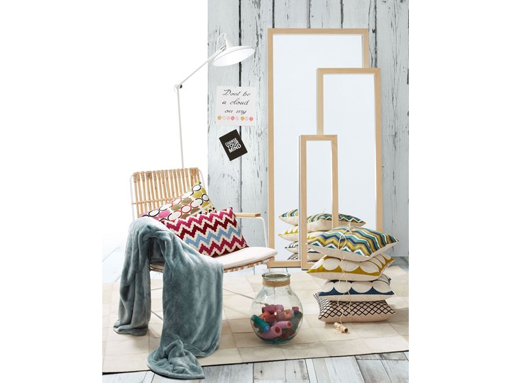 Lustro Enzo z litego drewna ayous 78 x 178 cm białe Lustro z ramą Prostokątne Ścienne Kolor Biały