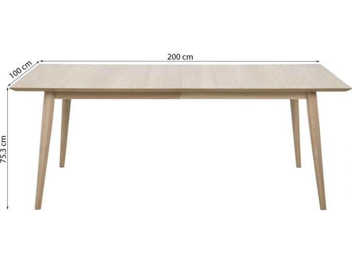 Stół rozkładany Faux 200x100 cm naturalny Drewno Kategoria Stoły kuchenne Kolor Beżowy