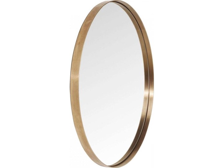 Lustro wiszące Curve Round ∅100 cm miedziane Ścienne Lustro z ramą Okrągłe Pomieszczenie Sypialnia