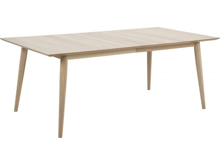Stół rozkładany naturalny bielony fornirowany blat drewniane nogi dąb 200-300x100 cm