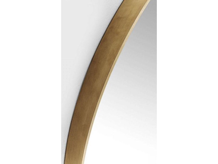 Lustro wiszące Curve Round ∅100 cm mosiężne Lustro z ramą Okrągłe Pomieszczenie Salon Ścienne Styl Vintage