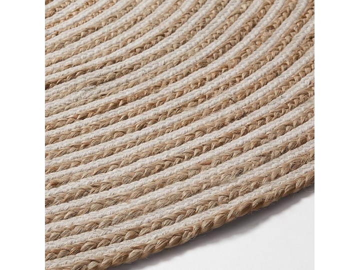 Dywan Saht Ø 150 cm naturalny biały Juta 150x150 cm Dywany Kategoria Dywany Okrągły Pomieszczenie Salon