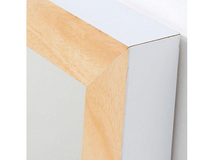 Lustro Drop 48x148 cm rama biało-drewniana Prostokątne Lustro z ramą Pomieszczenie Garderoba Ścienne Pomieszczenie Przedpokój