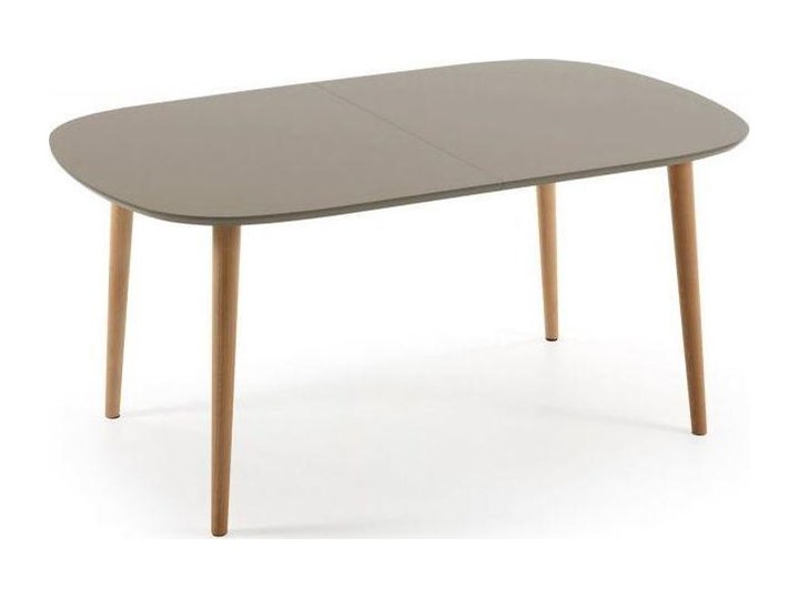 Stół rozkładany Oqui brązowoszary 160 (260) x 100 cm Płyta MDF Drewno Liczba miejsc Do 12 osób