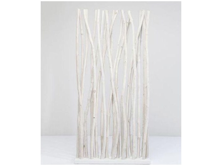 Dekoracja stojąca Roots 87x180 cm biała Drewno Kategoria Figury i rzeźby Kolor Biały