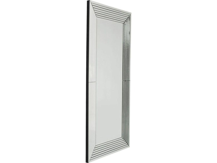 Lustro wiszące Linea Rectangular 200x100 cm srebrne Lustro z ramą Prostokątne Ścienne Pomieszczenie Sypialnia