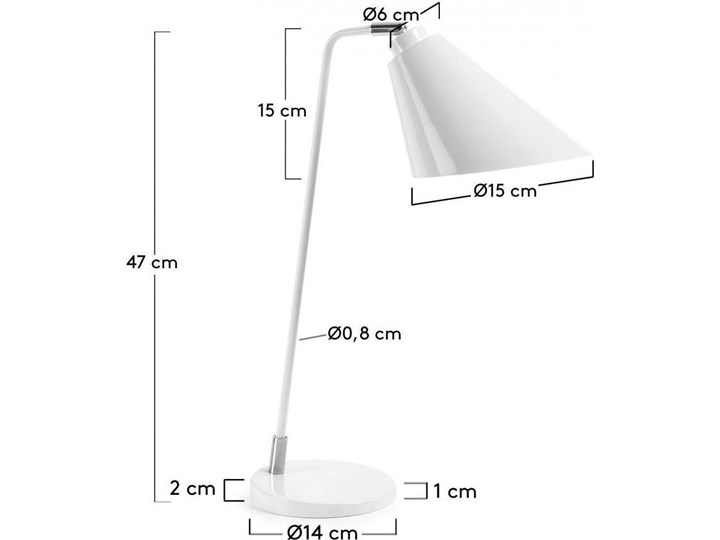 Lampa stołowa Tipir biała Styl Nowoczesny Metal Lampa biurkowa Kategoria Lampy stołowe