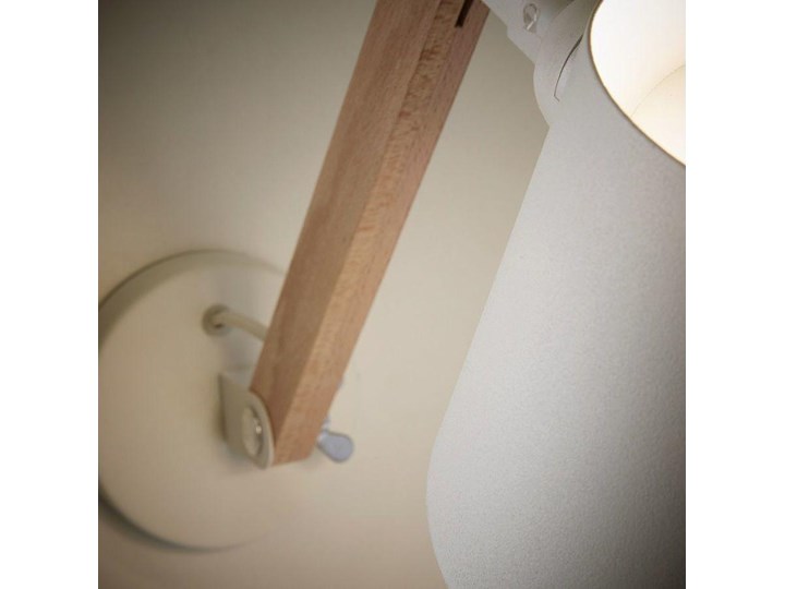 Lampa ścienna Muse biała Metal Kolor Biały Drewno Kategoria Lampy ścienne 