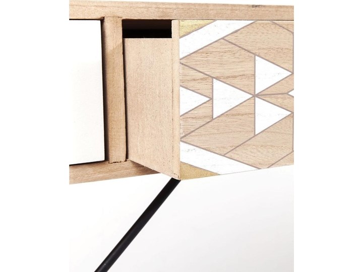 Biurko Oase 118x40 cm naturalne Stal Płyta MDF Szerokość 118 cm Drewno Styl Nowoczesny