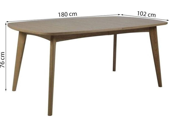 Stół rozkładany Eason 180-270x102 cm naturalny Drewno Długość po rozłożeniu 270 cm