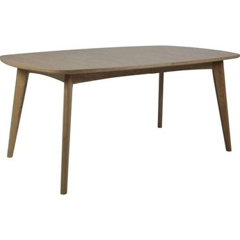 Stół rozkładany naturalny fornirowany blat drewniane nogi dąb 180-270x102 cm
