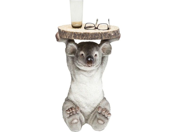 Stolik kawowy Koala Ø33 cm kolorowy Tworzywo sztuczne Kategoria Stoliki i ławy Drewno Kolor Szary