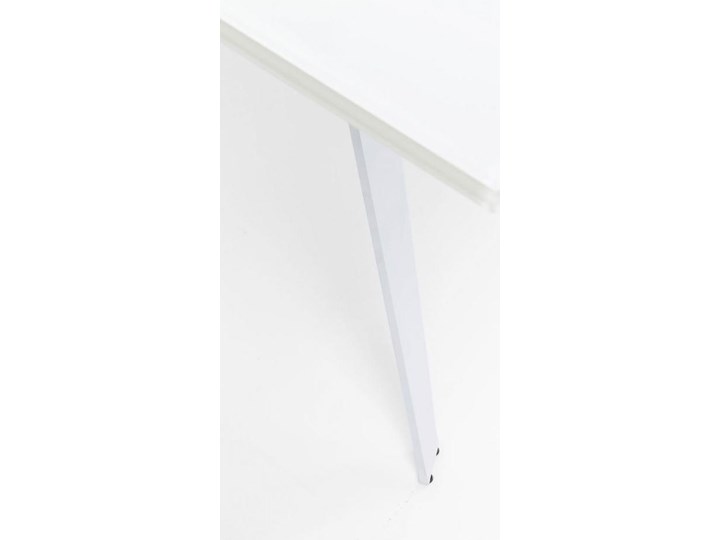 Stół rozkładany biały szklany blat metalowe nogi 160-240x90 cm Ceramika Szkło Stal Kategoria Stoły kuchenne