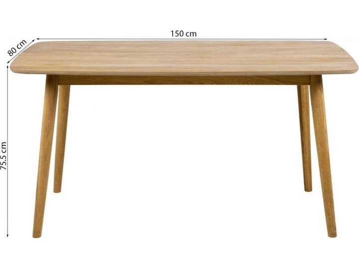 Stół Egidio 150x80 cm brązowy Kategoria Stoły kuchenne Płyta laminowana Drewno Rozkładanie