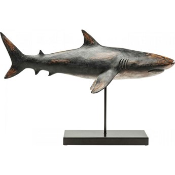 Figurka dekoracyjna metalowa brązowa rekin 59x24 cm