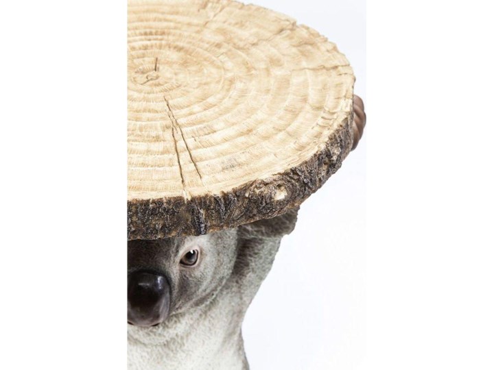 Stolik kawowy Koala Ø33 cm kolorowy Drewno Tworzywo sztuczne Kategoria Stoliki i ławy Kolor Szary
