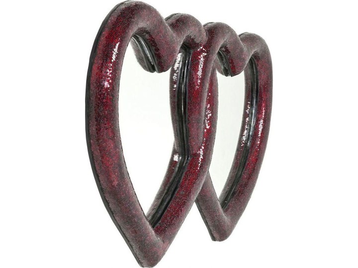 Lustro wiszące Mosaik Double Heart 165x100 cm czerwone Ścienne Nieregularne Lustro z ramą Kategoria Lustra