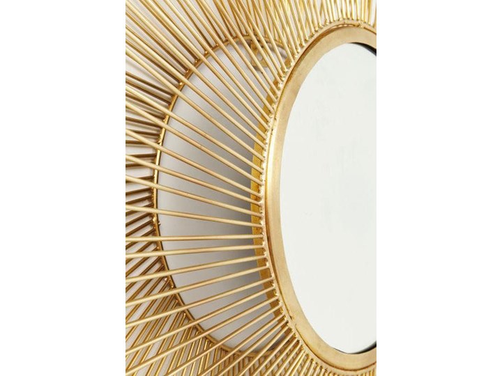 Lustro wiszące El Sol Gold Ø79 cm złote Okrągłe Lustro z ramą Ścienne Pomieszczenie Salon Kolor Złoty