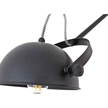 Lampa ścienna metalowa czarna na wysięgniku 94 cm