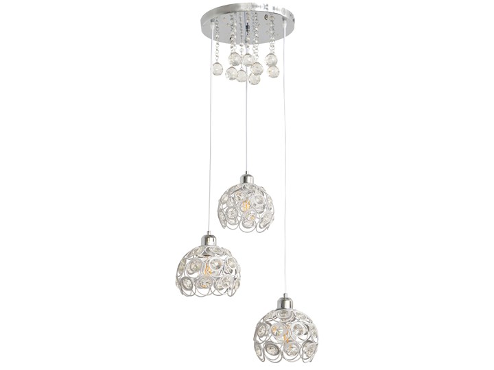 Stylowa lampa wisząca BLANCA W-HY 1104-3R-LED-WT Lampa z kryształkami Metal Stal Kryształ Lampa z kloszem Lampa LED Kolor Srebrny