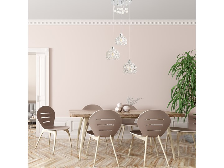 Stylowa lampa wisząca BLANCA W-HY 1104-3R-LED-WT Lampa LED Stal Metal Lampa z kryształkami Lampa z kloszem Kryształ Ilość źródeł światła 3 źródła