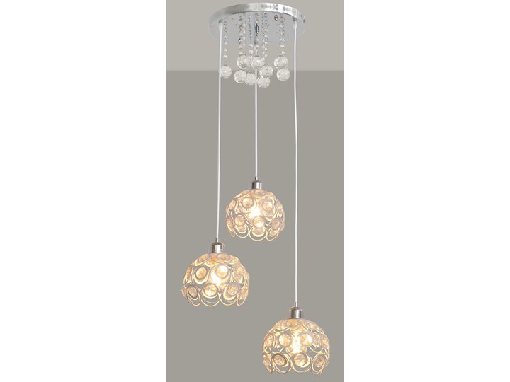 Stylowa lampa wisząca BLANCA W-HY 1104-3R-LED-WT Lampa LED Lampa z kloszem Kryształ Lampa z kryształkami Metal Stal Ilość źródeł światła 3 źródła