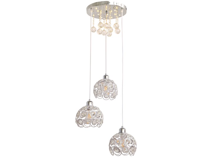 Stylowa lampa wisząca BLANCA W-HY 1104-3R-LED-WT Lampa LED Stal Lampa z kloszem Lampa z kryształkami Ilość źródeł światła 3 źródła Metal Kryształ Kategoria Lampy wiszące