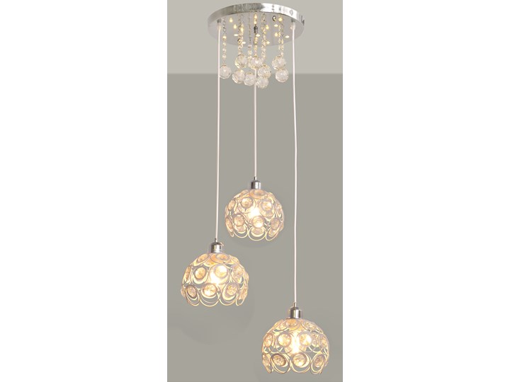 Stylowa lampa wisząca BLANCA W-HY 1104-3R-LED-WT Lampa LED Metal Kryształ Lampa z kloszem Stal Lampa z kryształkami Kolor Srebrny