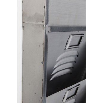 Zegar z gazetnikiem Thinktank Kontor 30x124 cm srebrny