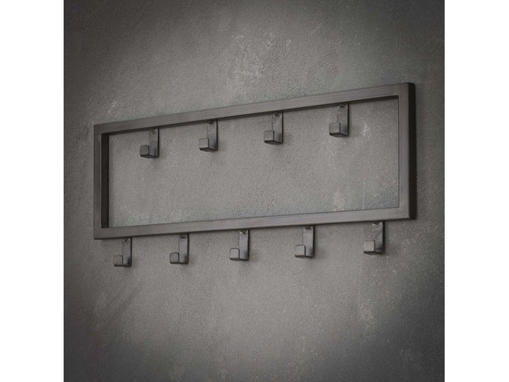 Wieszak ścienny Varx 50x20 cm 9 haczyków Metal Typ Wieszaki