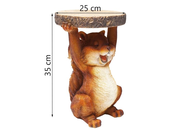 Stolik Animal Mini Squirrel Ø25x35 cm kolorowy Kolor Wielokolorowy Kształt blatu Okrągłe