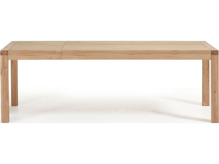 Rozkładany stół Briva fornir dębowy naturalne wykończenie 200 (280) x 100 cm Stal Drewno Kolor Beżowy