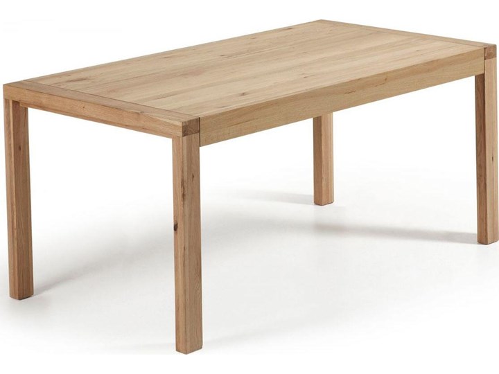 Rozkładany stół Briva fornir dębowy naturalne wykończenie 200 (280) x 100 cm Drewno Stal Rozkładanie Rozkładane