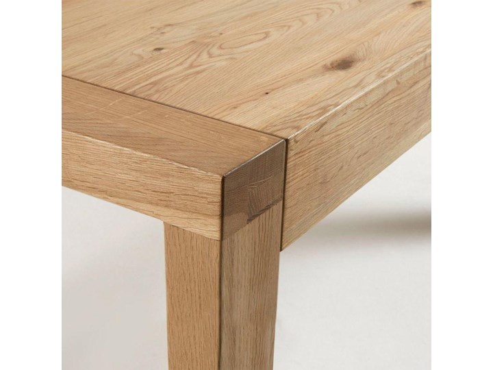 Rozkładany stół Briva fornir dębowy naturalne wykończenie 200 (280) x 100 cm Drewno Stal Kształt blatu Prostokątny Długość(n) 200 cm