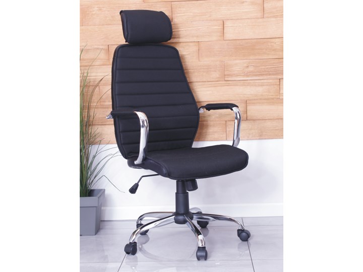 Nowoczesny fotel biurowy MEZO czarny Tkanina Wysokość 121 cm Skóra ekologiczna Fotel bujany Szerokość 59 cm Wysokość 46 cm Głębokość 52 cm Stal Pomieszczenie Biuro i pracownia