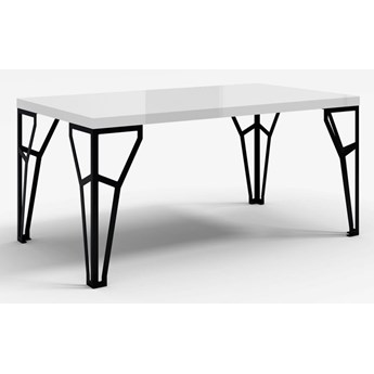 Stół z metalowymi nogami Atlas biały połysk - Meb24.pl