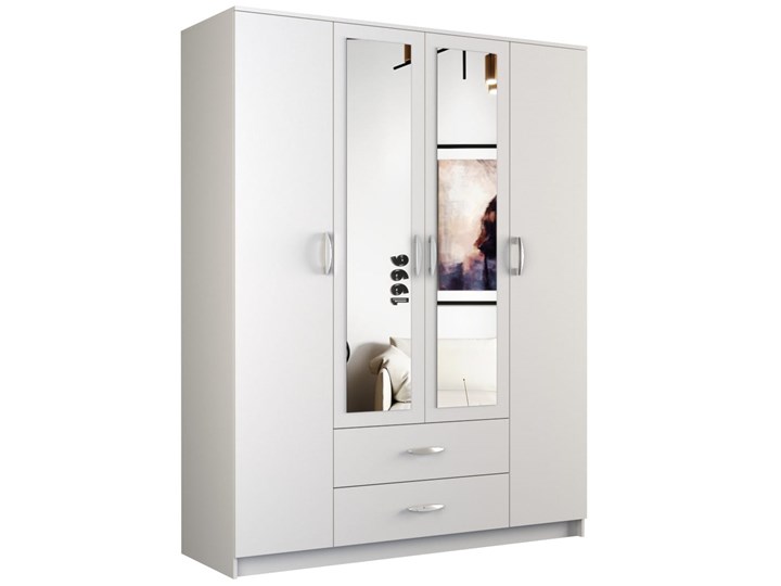 Szafa Walter z lustrem 160 cm / Biel - Meb24.pl