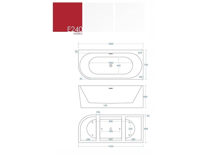 Wanna narożna do montażu przyściennego Corsan Intero prawa Długość 160 cm Stal Akryl Kategoria Wanny