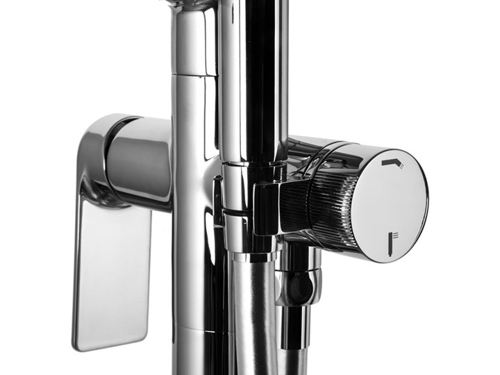 Bateria wannowa wolnostojąca Corsan CMB7159CH Trino chromowana Bateria prysznicowa Bateria stojąca Kolor Srebrny