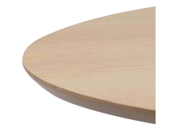 Okrągły stół z nierozkładanym blatem w kolorze drewna Roxby Drewno Płyta MDF Styl Nowoczesny Wysokość 76 cm Styl Industrialny