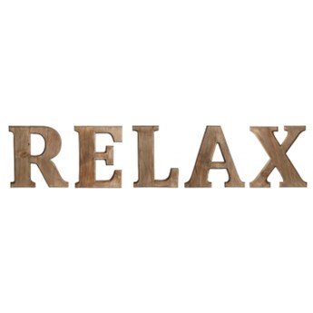 Drewniane litery „RELAX” drewno naturalne